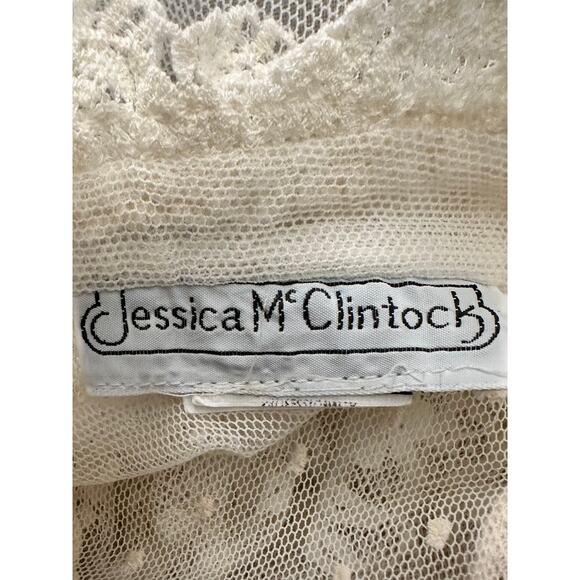 SOLD Vintage 70s Jessica McClintock Prairie Dress Bridal Wedding Prairie - Picture 12 of 14